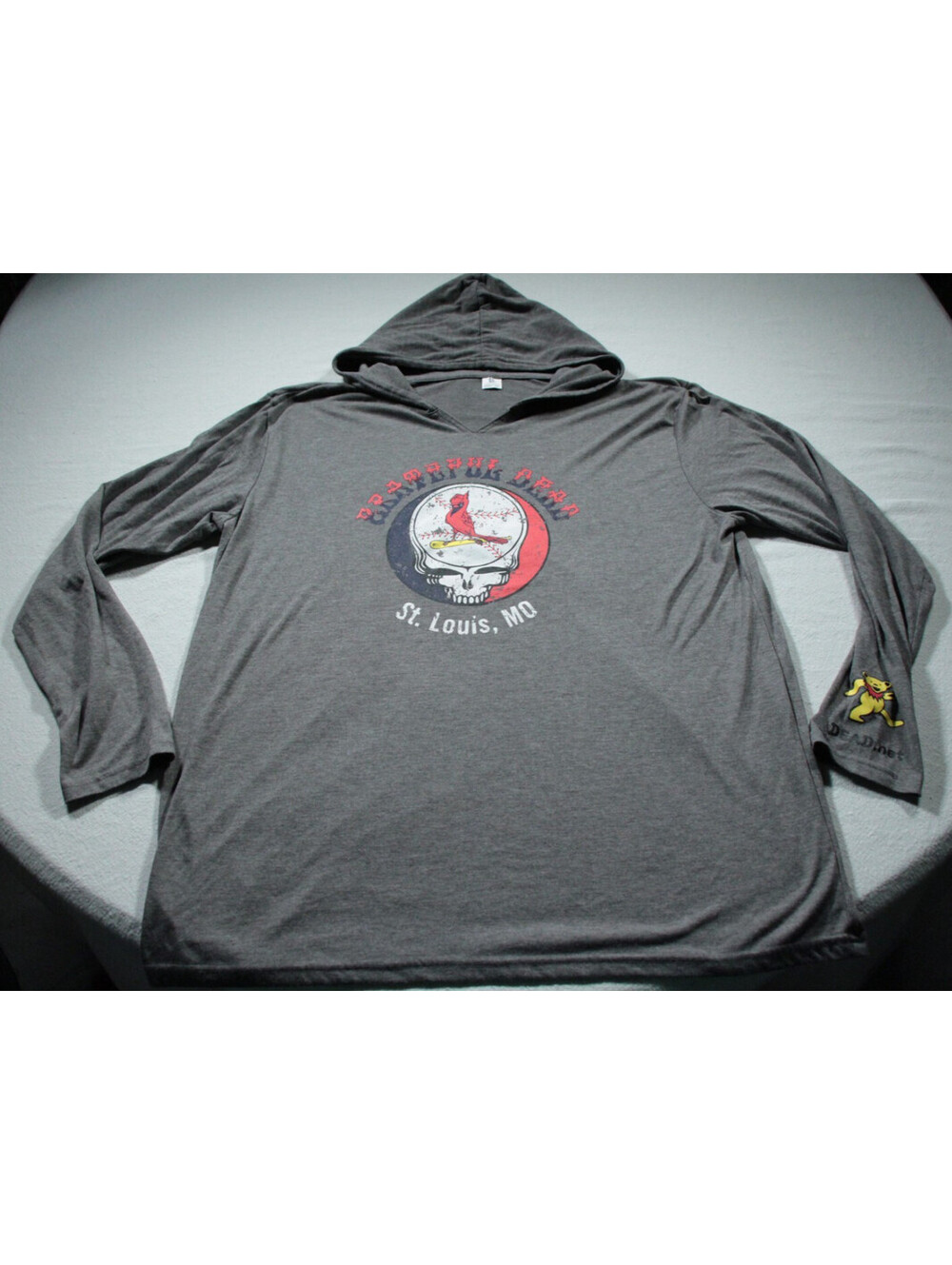 St. Louis Cardinals 2XL Hooded Shirt Hoodie MLB Baseball Grateful Dead SGA